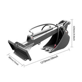 mini skid steer straight bucket size